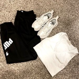 Black Puma Sweatpants